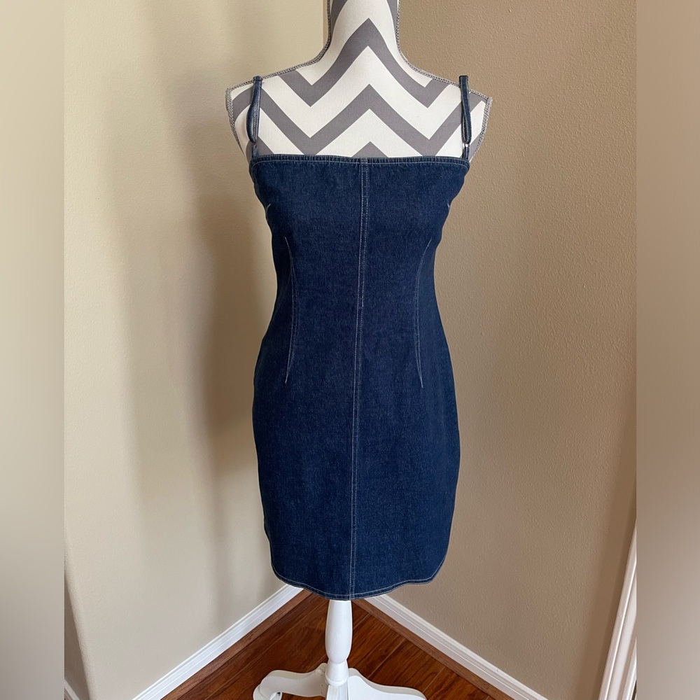 Vintage Blue Jean Dress - Laundry - Shelli Segal - Size: 6